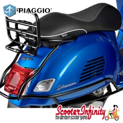 Crashbars/Sidepanel (Matt Black, Double Tube) (PIAGGIO) (Vespa GTS/GTS Super/GTV, Models upto 2022)