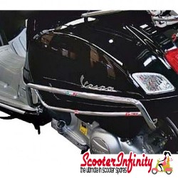 Crashbars/Sidepanel (Chrome) (FACO) (Vespa GTS/GTS Super/GTV upto 2018) Crashbars/Sidepanel (Chrome) (FACO) (Vespa GTS/GTS Super/GTV upto 2018)