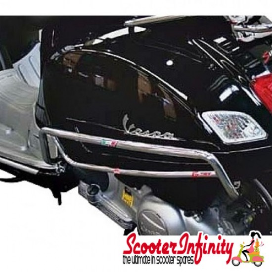 Crashbars/Sidepanel (Chrome) (FACO) (Vespa GTS/GTS Super/GTV upto 2018)