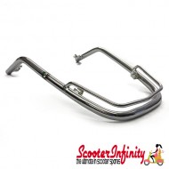 Crashbars / Bumper / Mudguard Front Traveller (Chrome, Double Tube) (Cuppini) (Vespa PX80-200/PE /Lusso/T5 Classic)