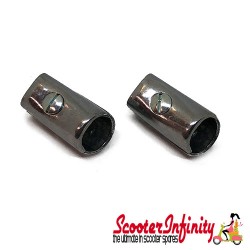 Legshield beading end cap lower (Set of 2) (Lambretta LI (Series 3), LIS, SX, TV (Series 3))