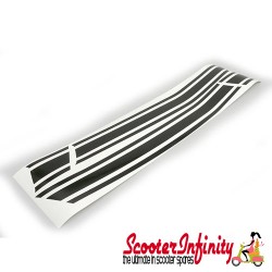 Stripes Sticker Decoration Sidepanel (Gloss Black) (Lambretta GP)