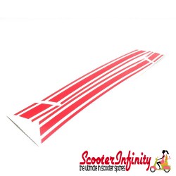Stripes Sticker Decoration Sidepanel (Red) (Lambretta GP)