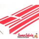 Stripes Sticker Decoration Sidepanel (Red) (Lambretta GP)