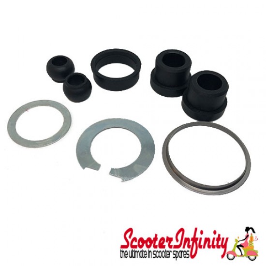 Handlebar Bush & Shim Set Kit (8 Piece) (CASA) (Lambretta LI 125-150 S1&2, TV 175 S1&2)