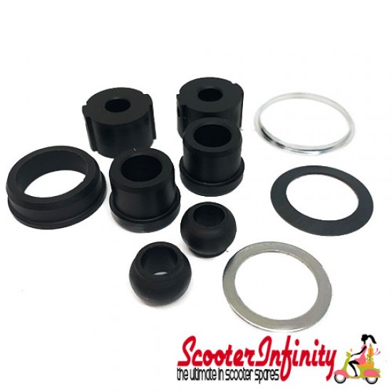 Handlebar Bush & Shim Set Kit (10 Piece) (CASA) (Lambretta GP 125-200, LI 125-150 S3, SX 150-200, TV 175-200 - models 1966 onwards)
