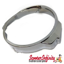 Headlight Rim (160 mm, chrome, round) (Vespa PX80-200/PE/Lusso)