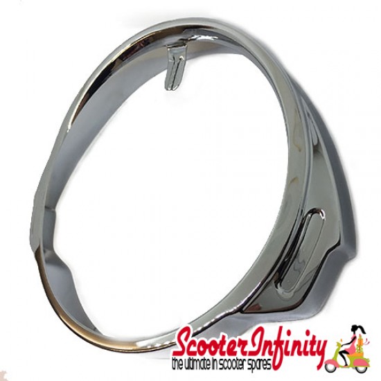 Headlight Rim (160 mm, chrome, round) (Vespa P80-150X/P200E)
