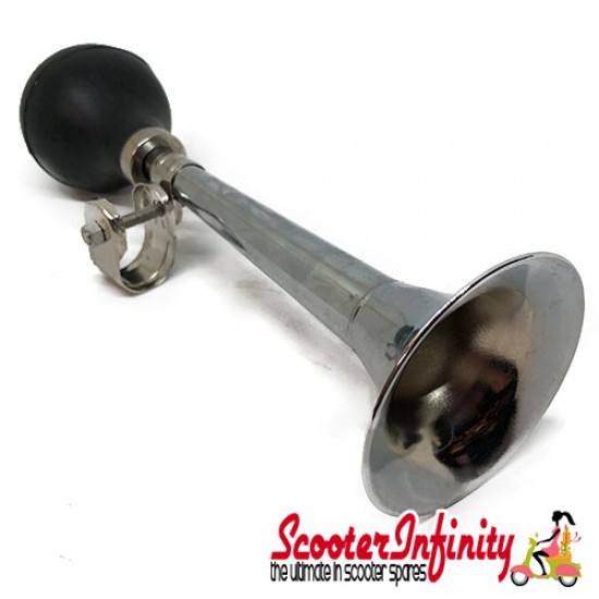 Horn Handlebar Pipe / Legshield bar, for Vespa /Lambretta  manual, incl. rubber bellow