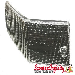 Indicator Lens Rear, Left PIAGGIO (Clear) (Vespa PX80-200/PE/Lusso/T5)