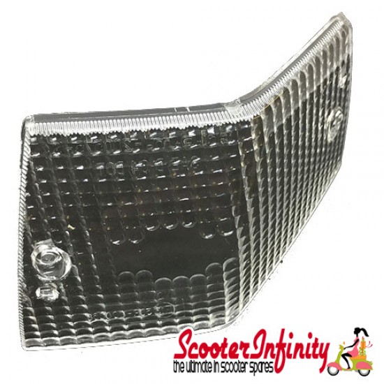 Indicator Lens Rear, Right PIAGGIO (Clear) (Vespa PX80-200/PE/Lusso/T5)