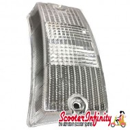 Indicator Lens Front, Right PIAGGIO (Clear) (Vespa PX80-200/PE/Lusso/T5)