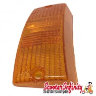 Indicator Lens Front, Left PIAGGIO (Amber) (Vespa PX80-200/PE/Lusso/T5)