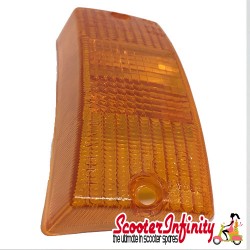 Indicator Lens Front, Right PIAGGIO (Amber) (Vespa PX80-200/PE/Lusso/T5)