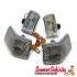 Indicator Kit FIEM (Front & Rear, clear, chrome surrounds, incl. bulbs BAU15S) (Vespa PX80-200/PE /Lusso/T5)