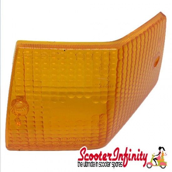 Indicator Lens Rear, Right PIAGGIO (Amber) (Vespa PX80-200/PE/Lusso/T5)