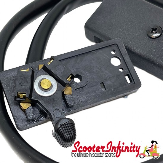 Indicator Switch (Black, 6 Wires) (Vespa P125X/_PX125E-> 100049/_P150X ->410580/_P200E -> 137653)
