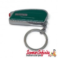 Key ring chain - Lambretta (Green, Sidepanel 55x30x20mm, Metal)