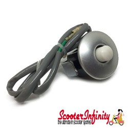Cut Out Button / Engine Kill Switch (White Button) (Top Quality) (Lambretta LI 125-150 S2, LI 125-150 S3, TV 175)