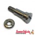Screw Lever Vespa Clutch / Brake (Stainless Steel, incl. Nut) (slotted screw, w/ edge) (125 VNB3-5/150 VB /VBA/VBB1-2 -> 216000/GL/150 GS VS2-5/160 GS)