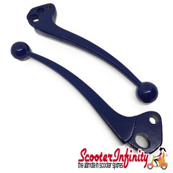 Levers Brake & Clutch Lambretta (Ball Ends) (BLUE) (GP, LI S3, SX, TV S3, TV200, GT200)