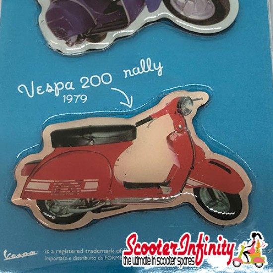 Magnet Set (Fridge Magnet) FORME Vespa The Seventies 70s (Set of 3 - 60mm, 50mm per magnet)