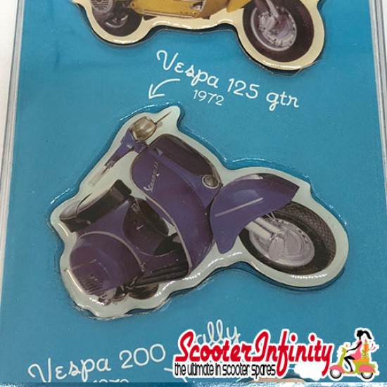 Magnet Set (Fridge Magnet) FORME Vespa The Seventies 70s (Set of 3 - 60mm, 50mm per magnet)