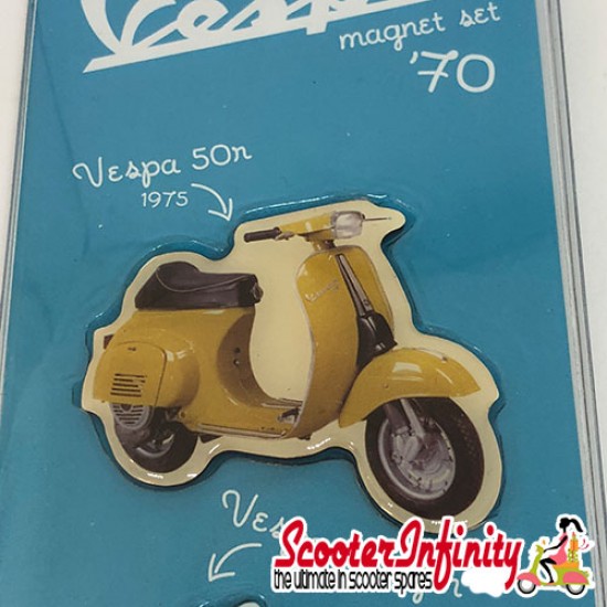Magnet Set (Fridge Magnet) FORME Vespa The Seventies 70s (Set of 3 - 60mm, 50mm per magnet)