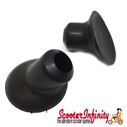 Rubbers Front Carrier CUPPINI (47mm) (Black) (All Vespa Lambretta Models)