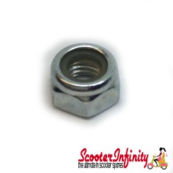 Nut Nyloc Wheel (White - 8mm) (Classic Vespa PX Rally T5, Lambretta GP, LI, SX, TV)