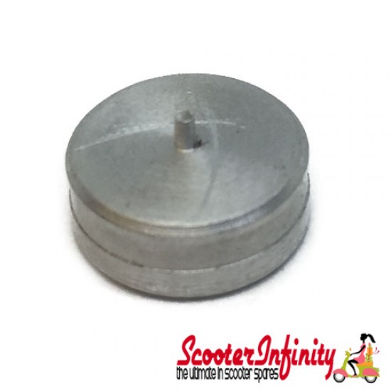Plug autolube blanking oil pump hole (separate lubrication,  incl. notch, for perfect sealing effect fill notch with LOCTITE) (Vespa P80-200E/PX80-200E /Lusso/`98/MY/T5/Cosa 125 -150)
