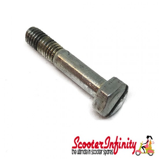 Screw M4,5x24 mm, hexagonal, float chamber bowl carburettor, long SI  (Vespa 125 VNB-TS/150 VBB -Super/Rally/PX80-200/PE /Lusso/Cosa/T5/PK50/125 XL /XL2)
