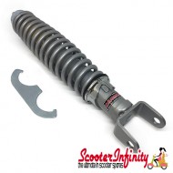 Shock Absorber Sebac Style Rear Silver/Silver (Carbone) (Vespa PX125-200 / T5, T5 Classic / LML)