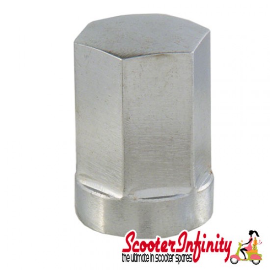 Nut Hexagonal SET of 4 (For SIP Tubeless Rim) (Chrome Nuts) (Lambretta)