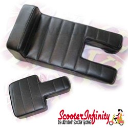 Seat Snetterton Seat (including T Piece) (Black) (Lambretta GP, LI, SX, TV - Series 3's)