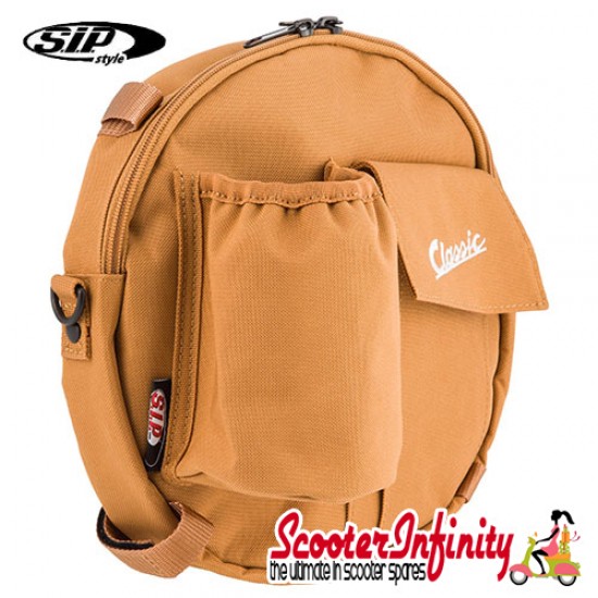 Bag Spare Wheel 10inch "Classic" (SIP) (Beige) (24x5 cm) (Classic Vespa, Lambretta)