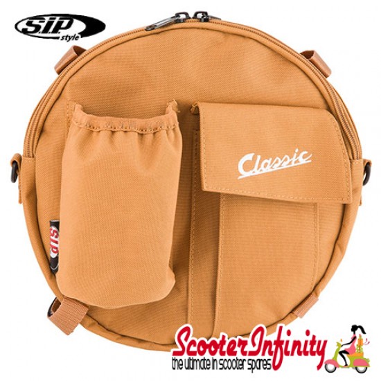 Bag Spare Wheel 10inch "Classic" (SIP) (Beige) (24x5 cm) (Classic Vespa, Lambretta)