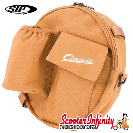 Bag Spare Wheel 10inch "Classic" (SIP) (Beige) (24x5 cm) (Classic Vespa, Lambretta)