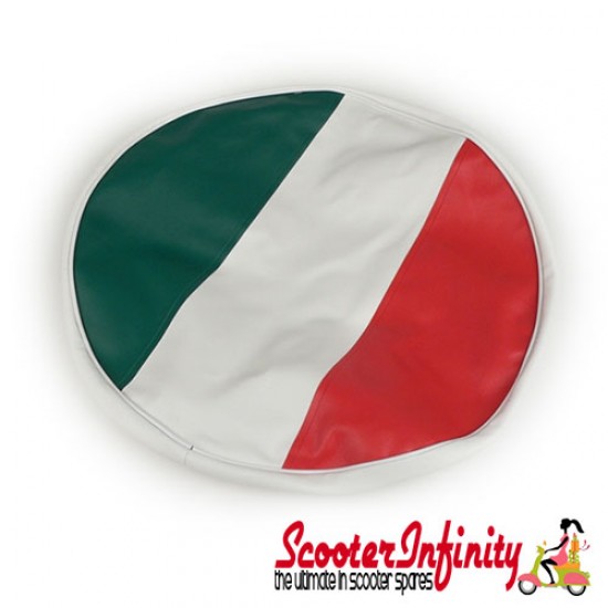 Wheel Cover (For Spare) Italian Flag Colours (Lambretta / Vespa)