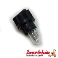 Speedo Bulb Holder Socket / Light (includes bulb) (Vespa PK/XL/Automatica PX80-200 E Lusso/`98/MY/T5)