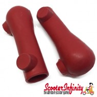 Stand Feet (Rubber, Red 20mm) (Vespa GT/GTR/Super /TS/150/GL/Sprint/V/160 GS/180 SS /Rally)