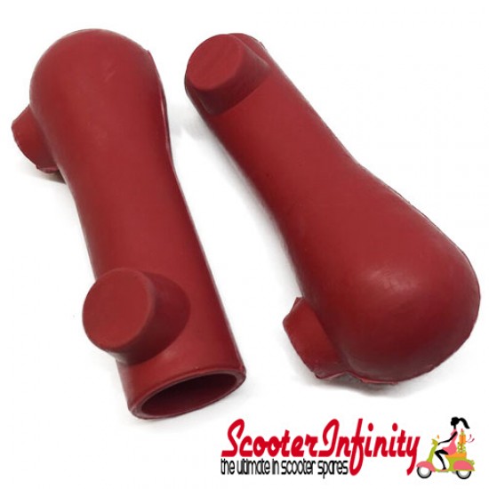 Stand Feet (Rubber, Red 20mm) (Vespa GT/GTR/Super /TS/150/GL/Sprint/V/160 GS/180 SS /Rally)