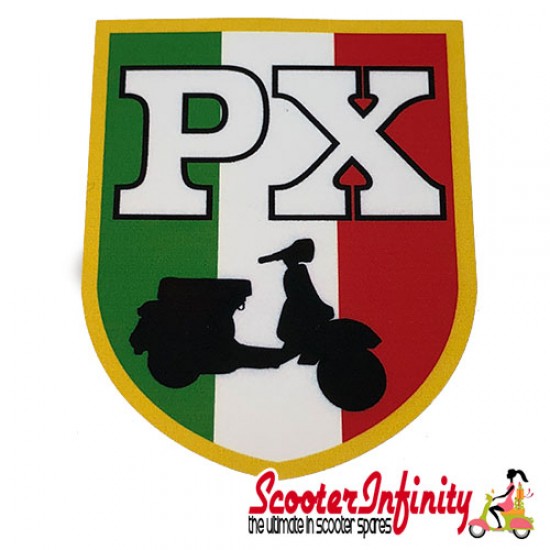 Sticker Emblem VESPA PX Italy (66mm, 85mm) (Vespa PX)