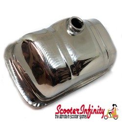 Fuel Tank Lambretta Stainless Steel Polished (125 LI  /Special/GP/DL/150 LI /Special/SX/GP/175 TV (2? -3?)/200 TV/SX/GP/DL)