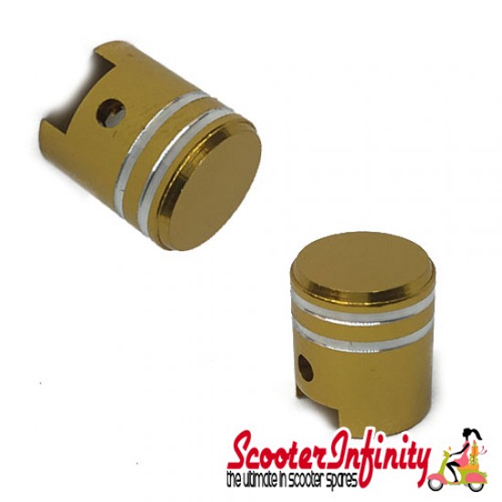 Tyre Valve Caps (Piston) (TNT Gold) Tyre Valve Caps (Piston) (TNT Gold)