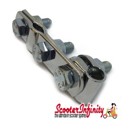 Mirror Bracket Chrome W Clip (Vespa / Lambretta) Mirror Bracket Chrome W Clip (Vespa / Lambretta)