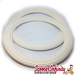 Whitewall Insert Rings 10" (White) (Vespa / Lambretta) Whitewall Insert Rings 10" (White) (Vespa / Lambretta)