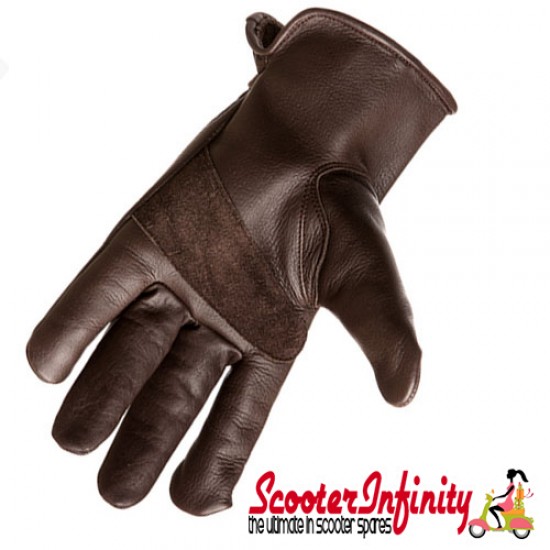 Gloves / Corazzo Cordero Brown Leather (Scooter Gloves, Mod Stylish)