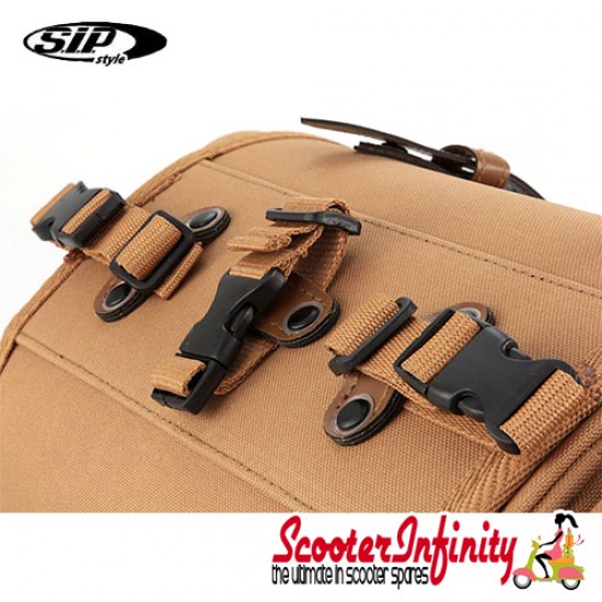 Case Top Box / Roll Bag Classic SIP Style - VESPA PX GTS/GT/GTV/LX LAMBRETTA (FITS TO ANY CARRIER) (10L) (Beige or Brown) Case Top Box / Roll Bag Classic SIP Style - VESPA PX GTS/GT/GTV/LX LAMBRETTA (FITS TO ANY CARRIER) (10L) (Beige or Brown)