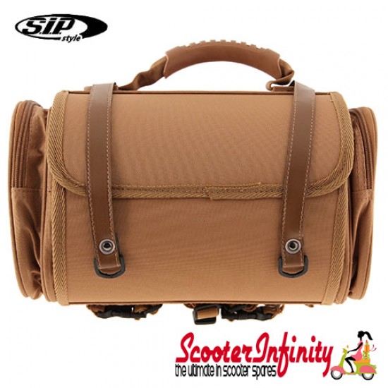Case Top Box / Roll Bag Classic SIP Style - VESPA PX GTS/GT/GTV/LX LAMBRETTA (FITS TO ANY CARRIER) (10L) (Beige or Brown) Case Top Box / Roll Bag Classic SIP Style - VESPA PX GTS/GT/GTV/LX LAMBRETTA (FITS TO ANY CARRIER) (10L) (Beige or Brown)
